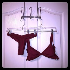 Maroon bikini